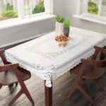 Obrus żakardowy Atria 150x250 biały prostokąt